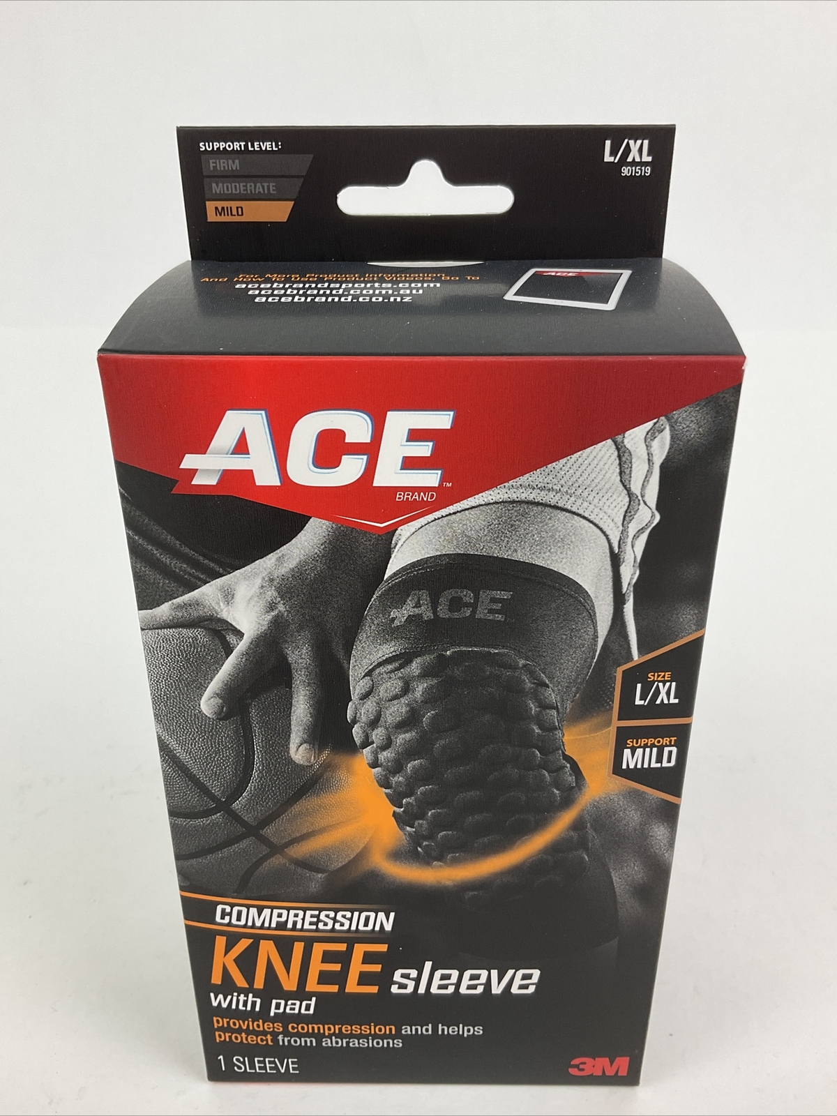ACE Brand Compression Knee Sleeve With Pad 901519 Large X Large NEW