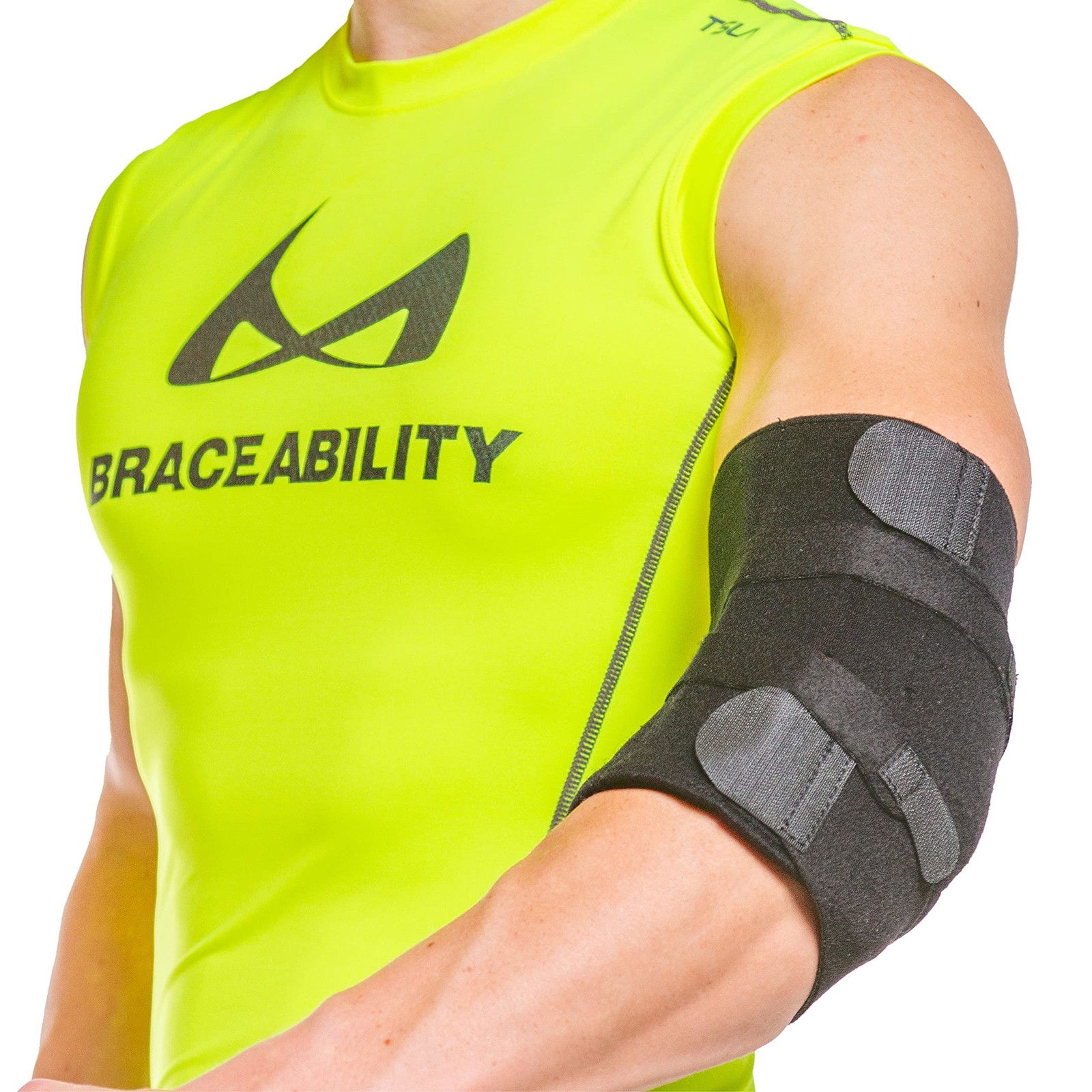 BraceAbility Cubital Tunnel Syndrome Brace – Ulnar Nerve One Size, Black