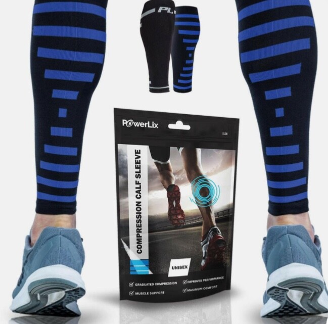 POWERLIX Compression CALF SLEEVE for Men Women XXL