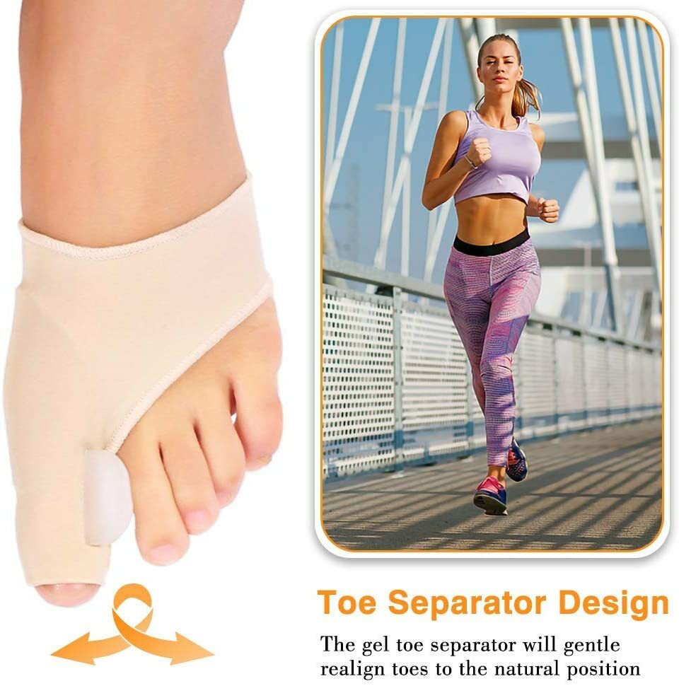 Toe Separator Hallux Valgus Bunion Corrector Orthotics Feet Pain Relief Sleeve