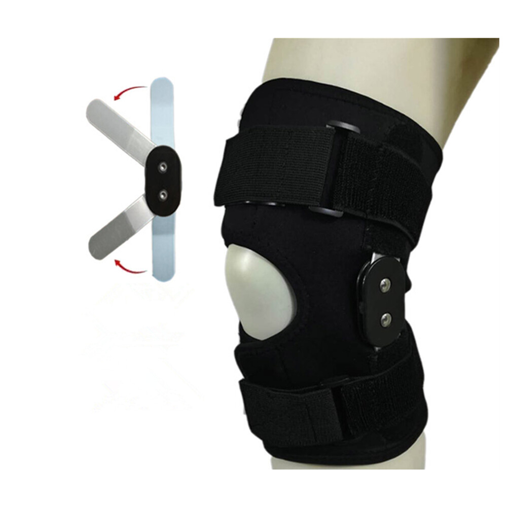 1PC Knee Brace Hinged Compression Sleeve Joint Support Open Patella Stabilizer