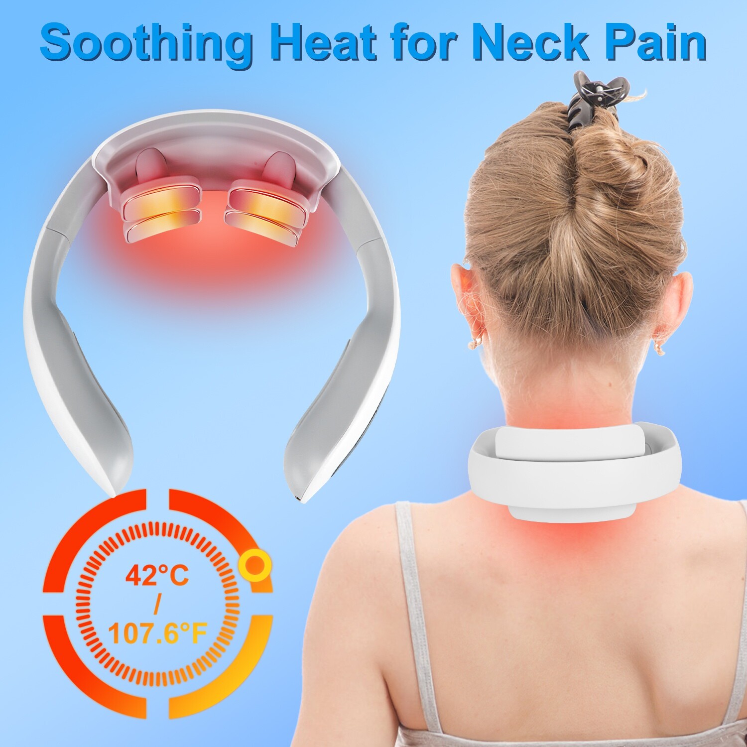 Neck Massager with Remote Electric Heated Massager for Neck Shoulder