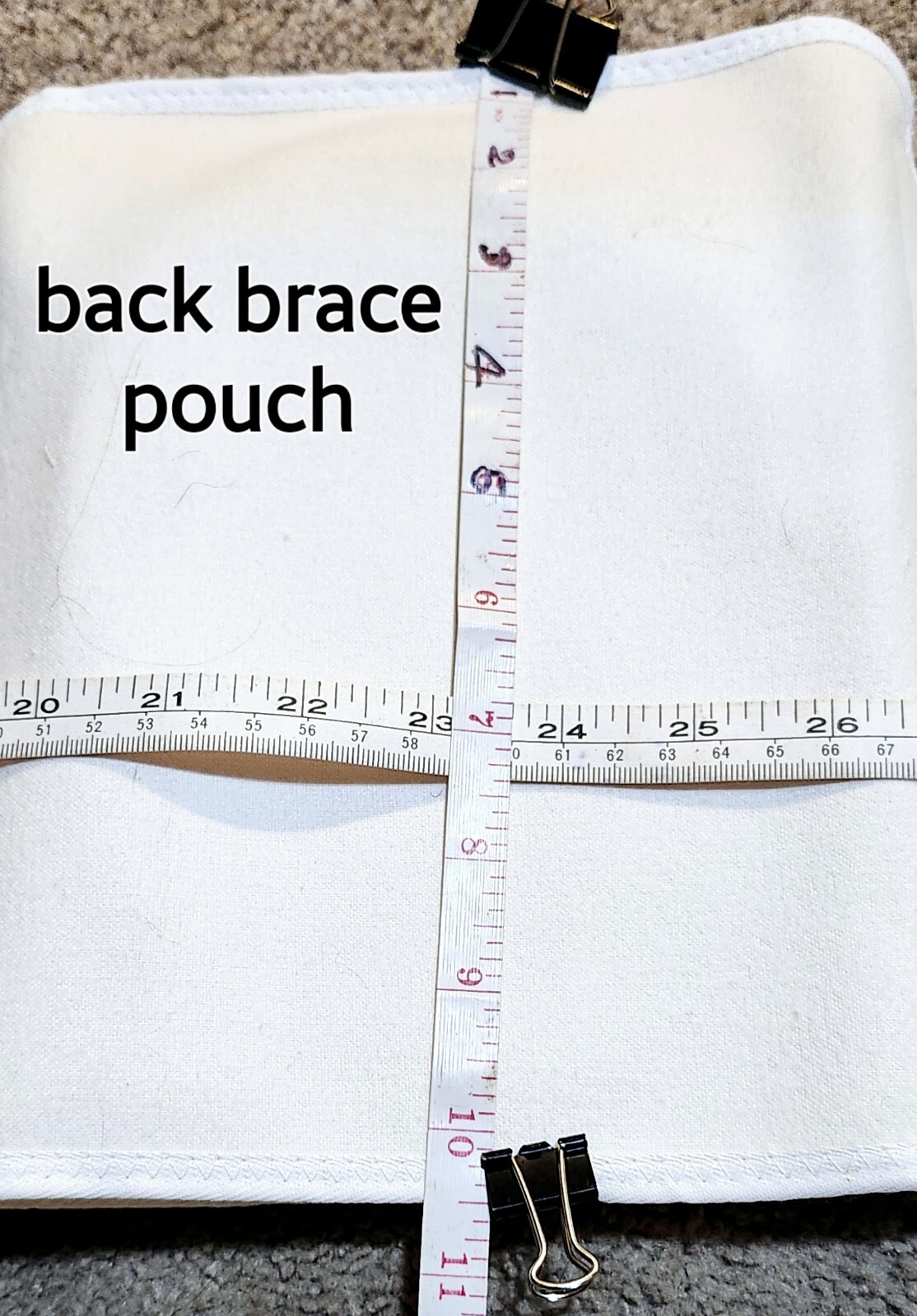 LUMBAR BACK BRACE WITH HOOK-N-LOOP CLOSURE, BELTS & BUCKLES – XL & XXL WHITE
