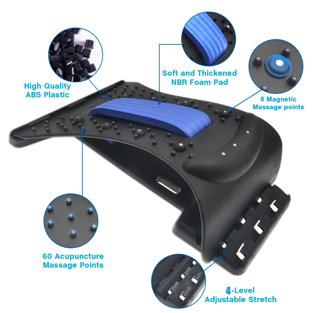 Adjustable Back Stretcher for Pain Relief and Spinal Decompression