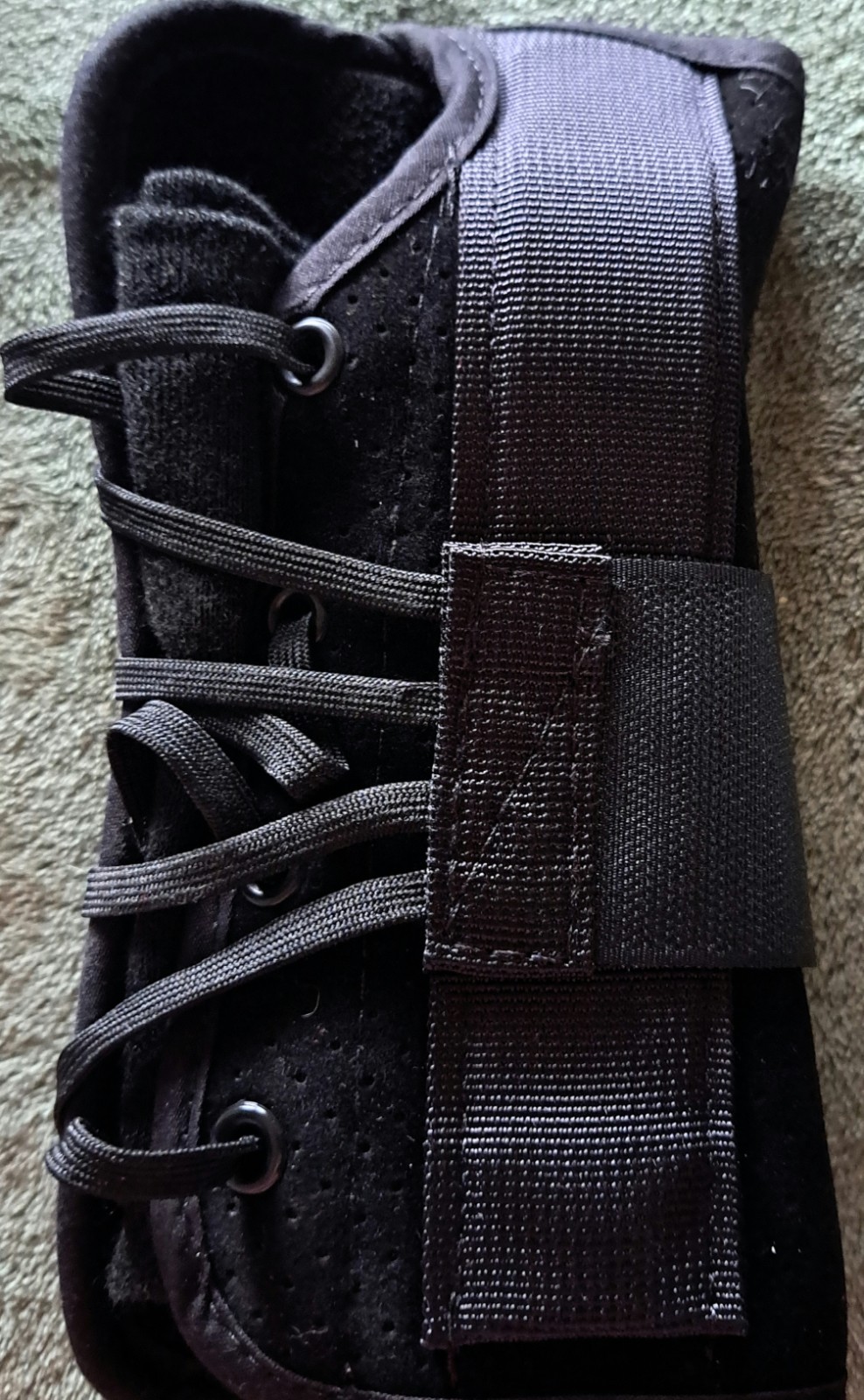 Med Spec Wrist Lacer Wrist Support Brace Lacing Suede Black Medium Left 8in