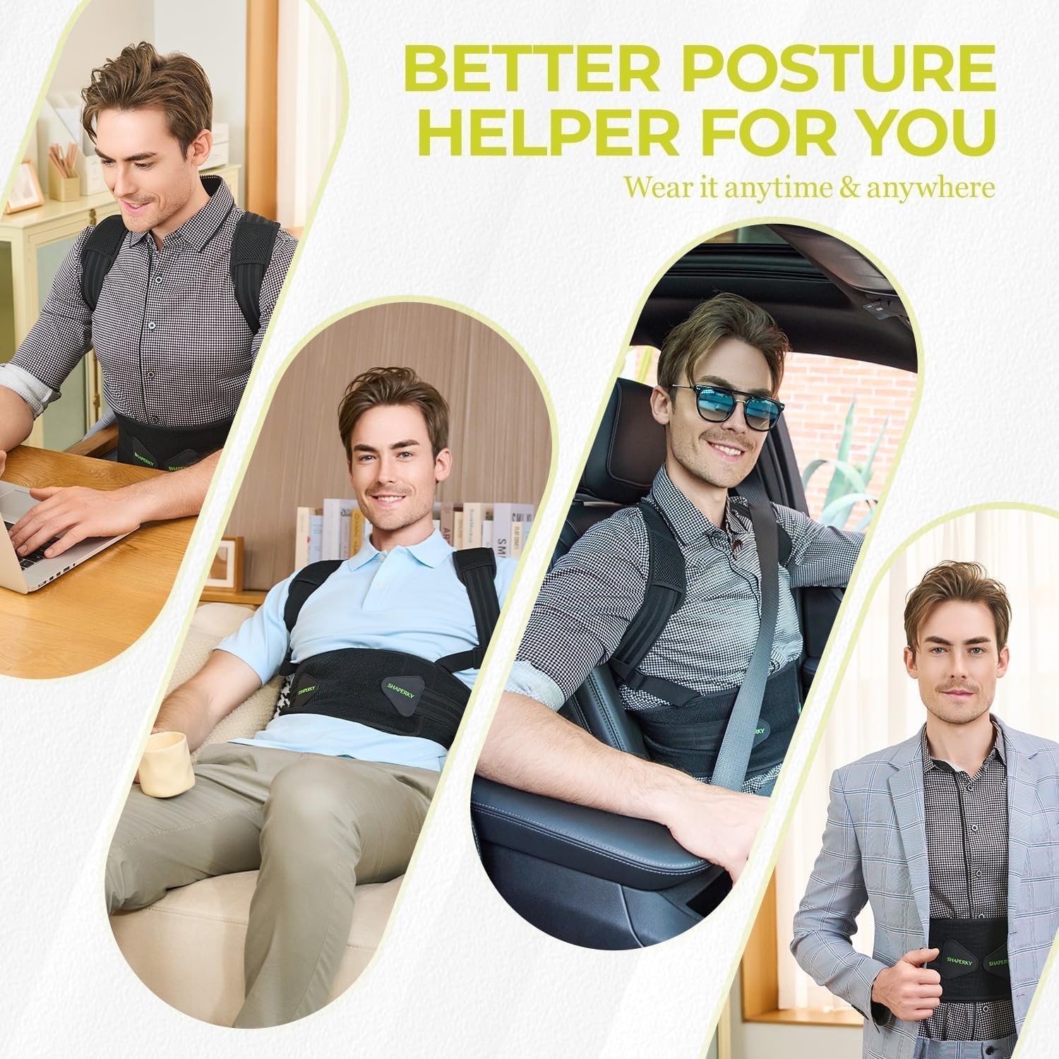 Posture Corrector Back Brace Adjustable Shoulder Support Straightener Women Men