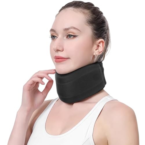 Neck Brace for Neck Pain and Support, Soft Neck S, 3″ Middle Height Black