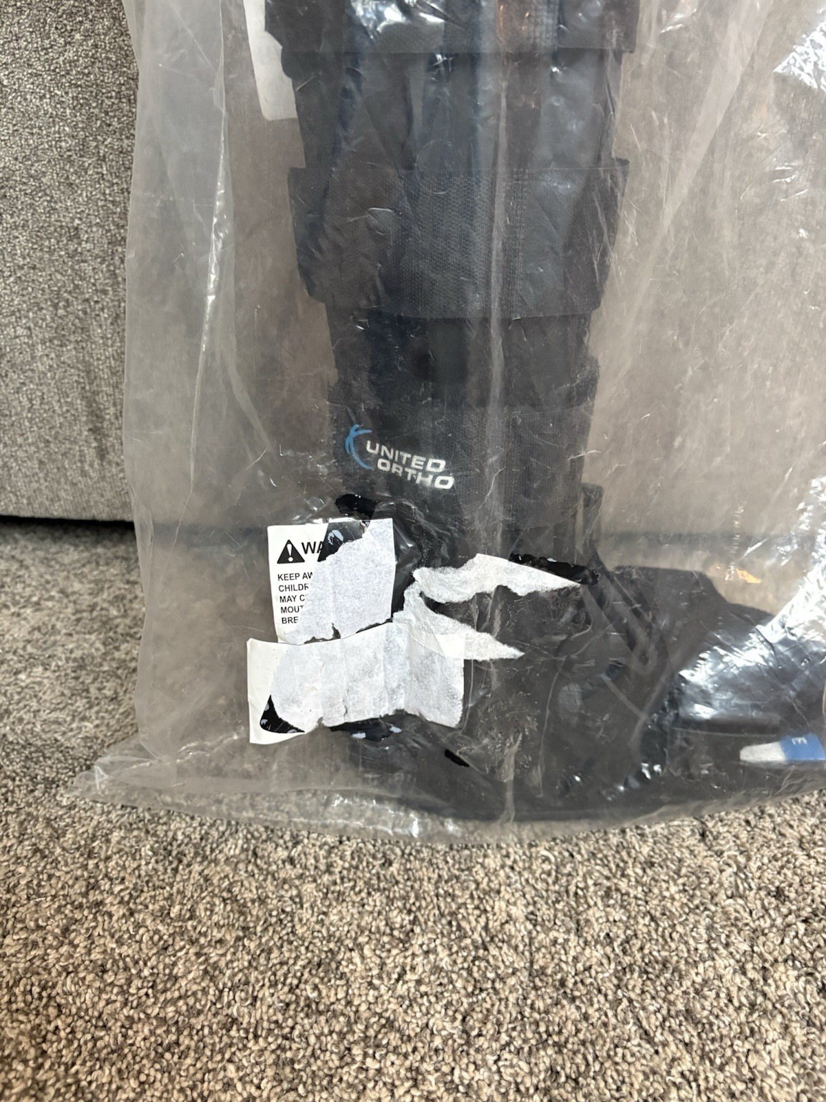 United Ortho Air Cam Walker Fracture Boot Walking Brace Black Size Medium