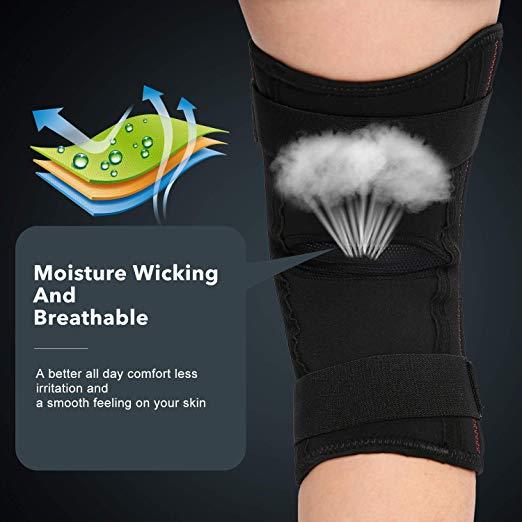 Knee Brace Support Compression Sleeves – Adjustable Open Patella Support for Swo