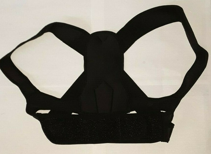 CARETRAS ADJUSTABLE UPPER BACK BRACE POSTURE CORRECTOR BLACK LARGE uns nip
