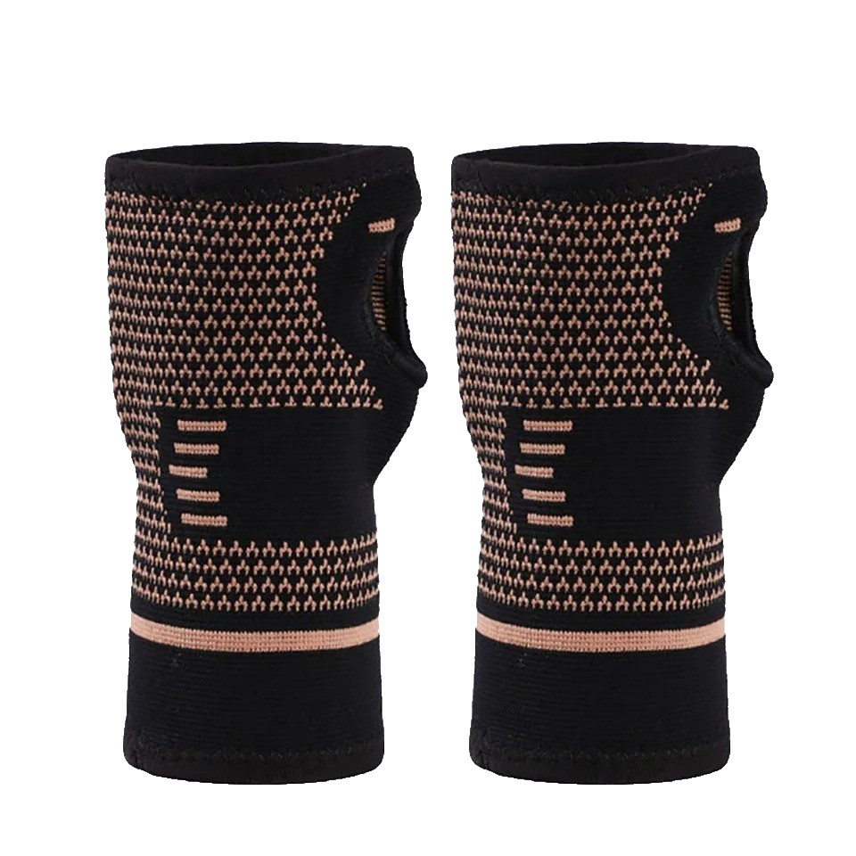 Copper Wrist Support Brace Compression Sleeve Arthritis Carpal Tunnel Relief