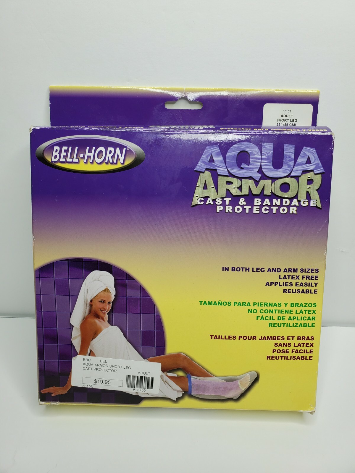 Aqua Armour Cast & Bandage Protector Adult Short Leg 23″