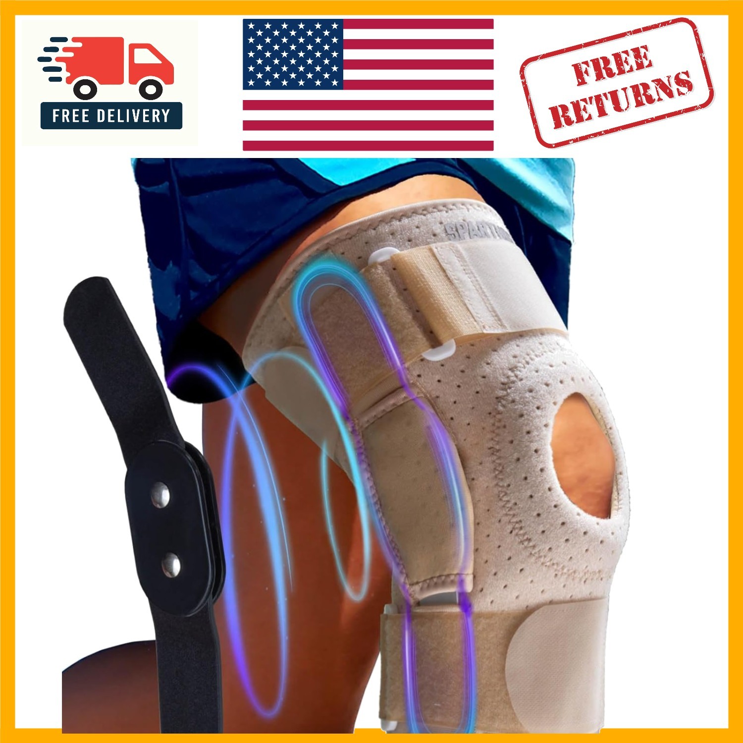 Adjustable XXX-Large Knee Brace for Men & Women – Relief for Sports Injuries