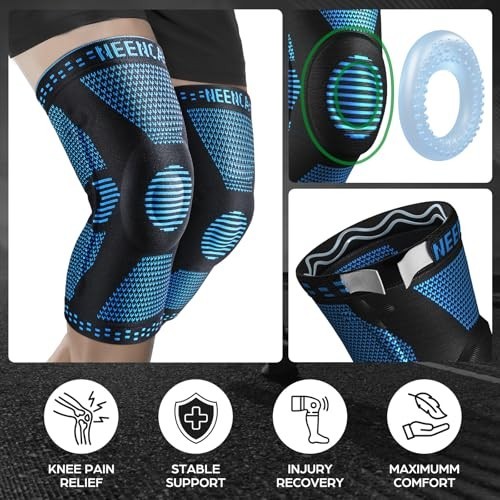 Knee Brace for Pain Relief with Patella Pad Side Stabilizers Compression Sleeve