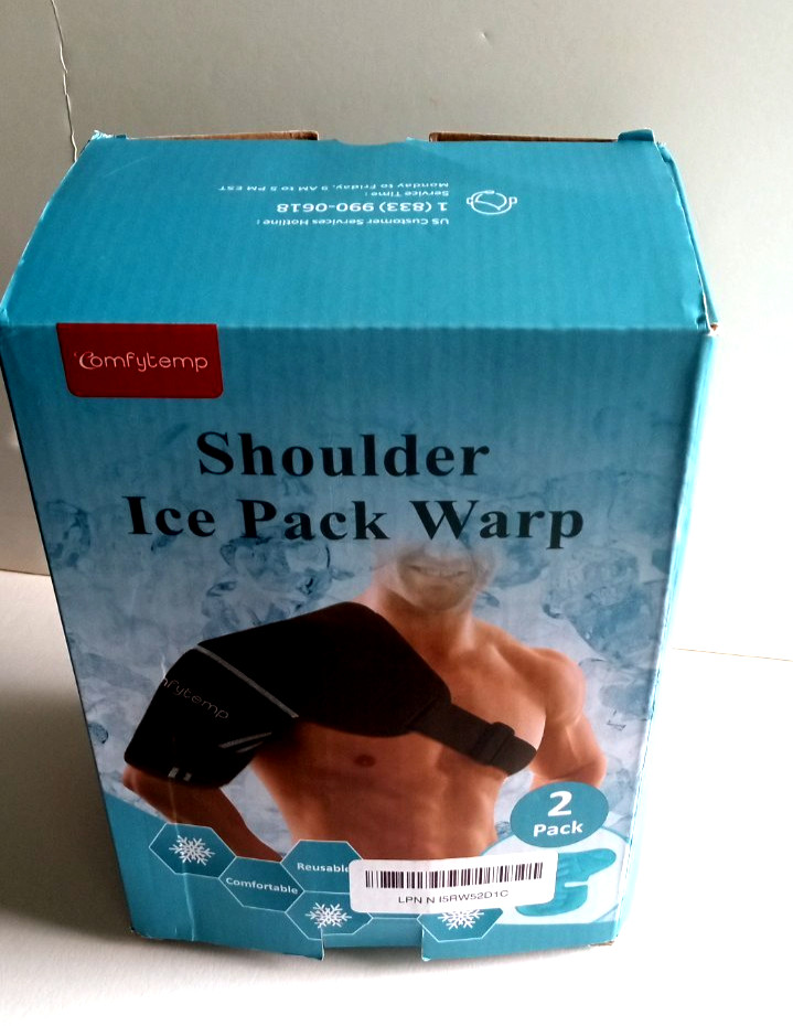 Comfytemp Shoulder Ice Pack Wrap, 2 Gel Packs+1 Brace, FSA Standard