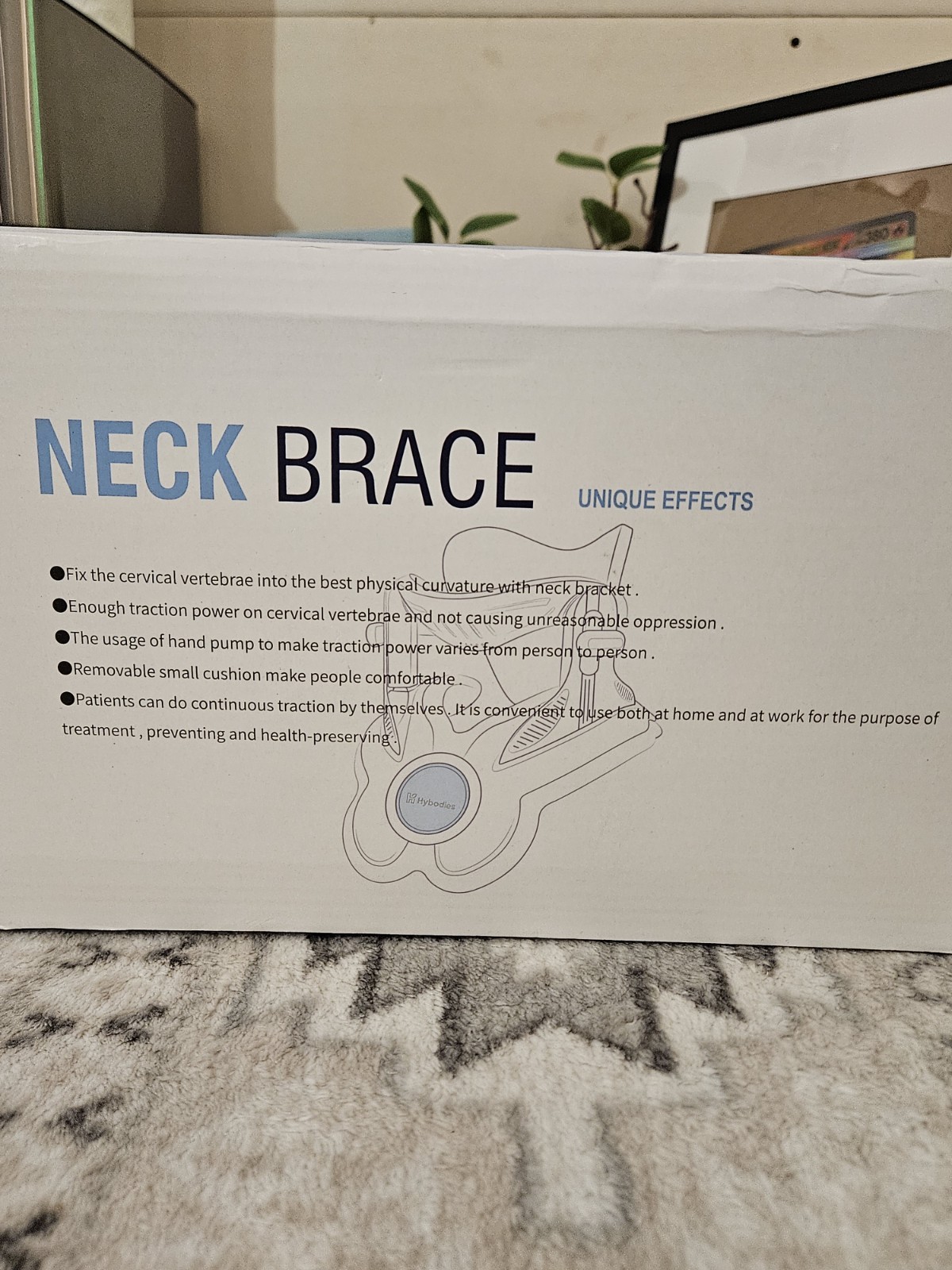 HYBODIES Adjustable Neck Brace / Stretcher for Pain Relief With Electric Pump