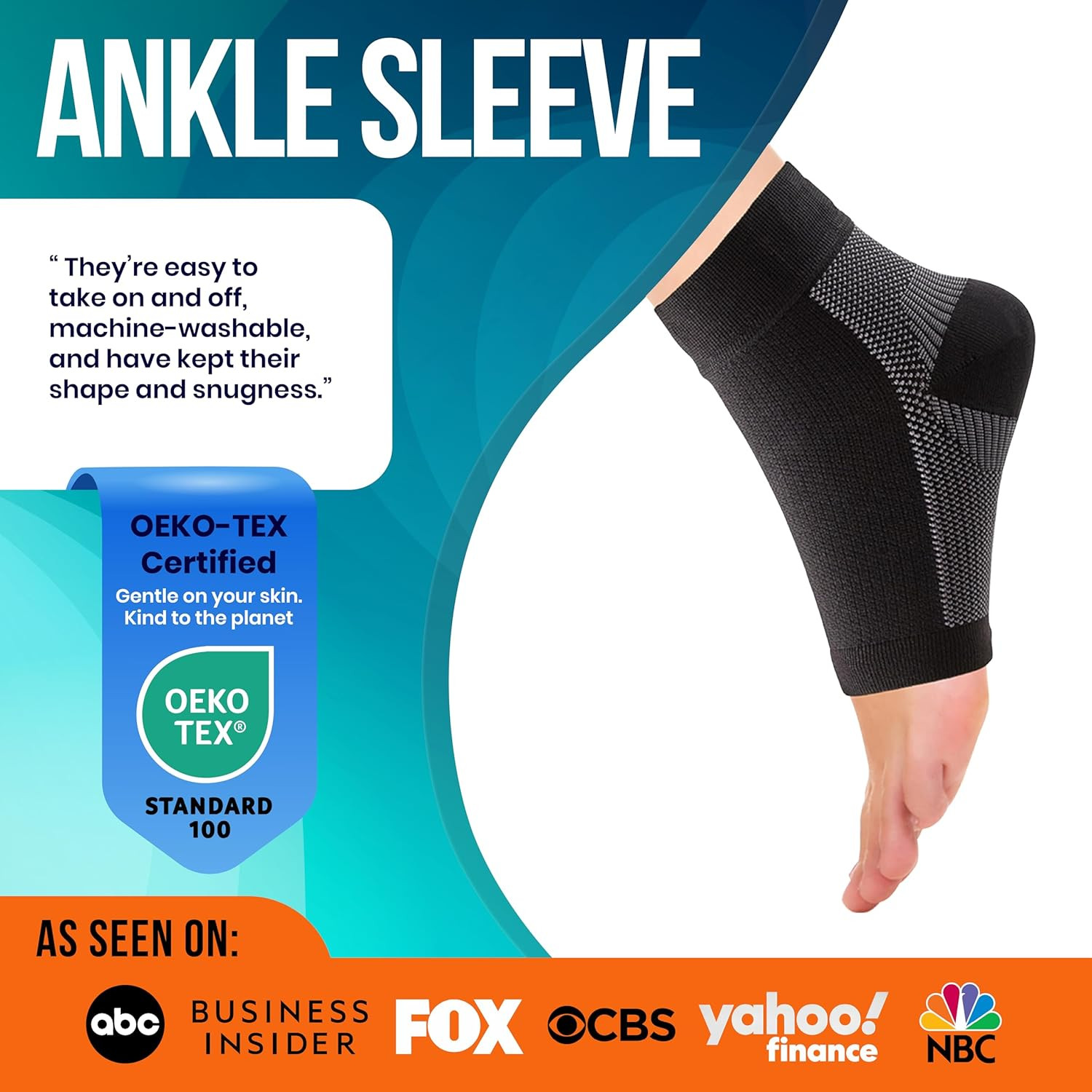 Ankle Brace Socks – Ankle Compression Sleeve – Foot Brace for Women & Men – Tend