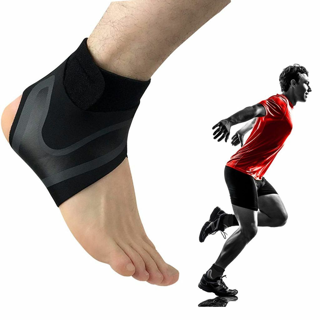 Copper Ankle Support Brace Compression Sleeve Foot Pain Relief Jogging Sprain HG
