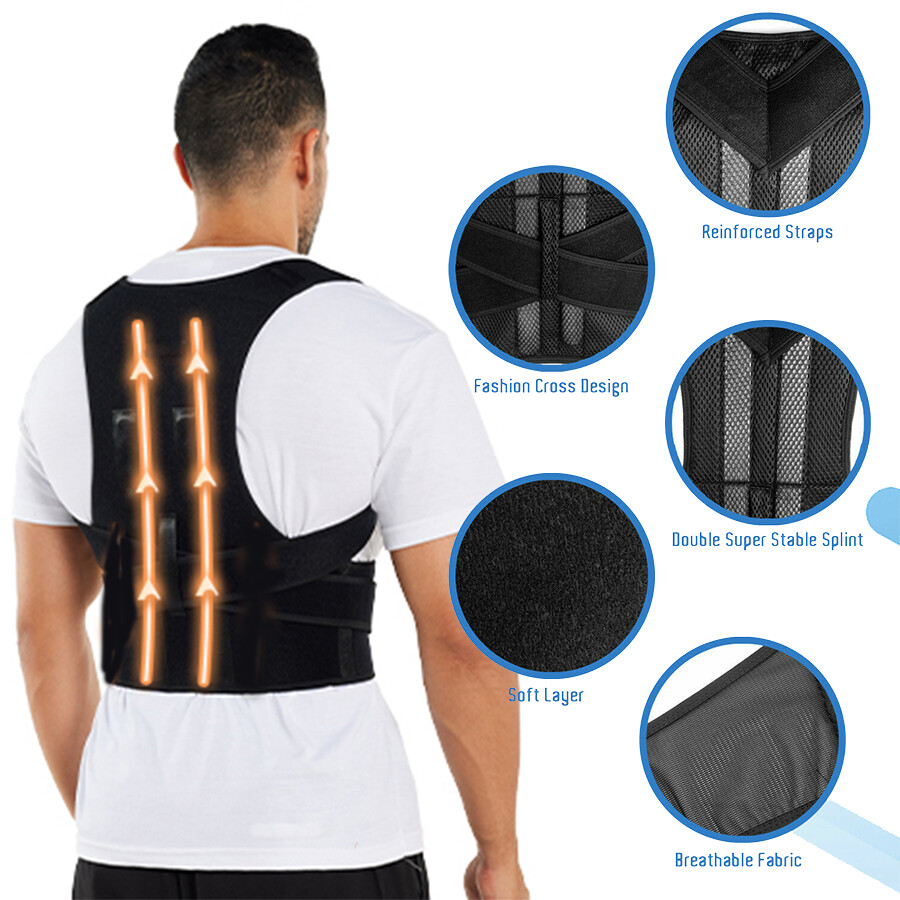 Posture Corrector Straight Back Training Chest Back Men and Women Fitness Straps