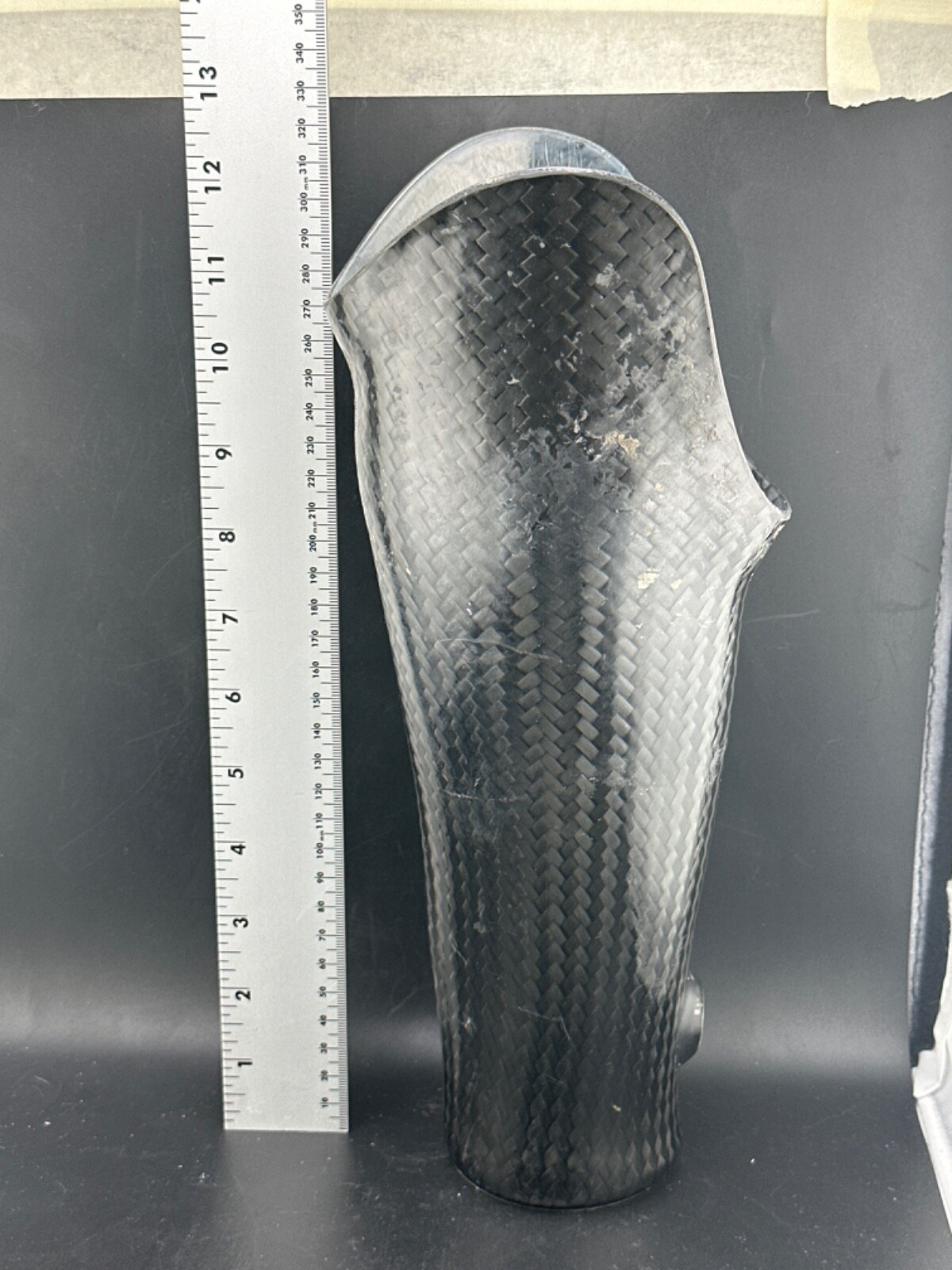 Below knee prosthetic socket. Not for medical use. Left