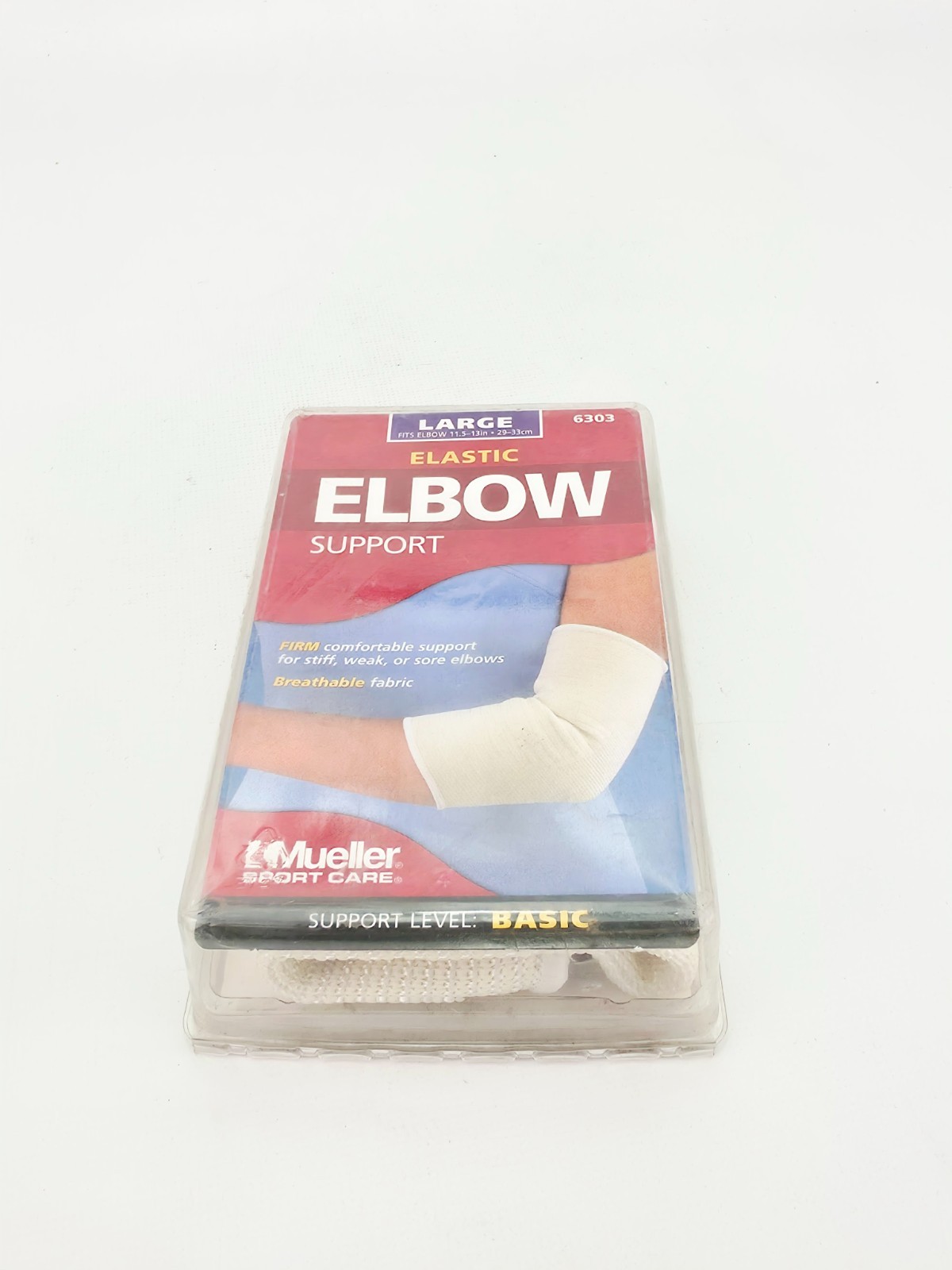 Mueller Elastic Elbow Support Large 6303 Basic Firm Breathable 1ct