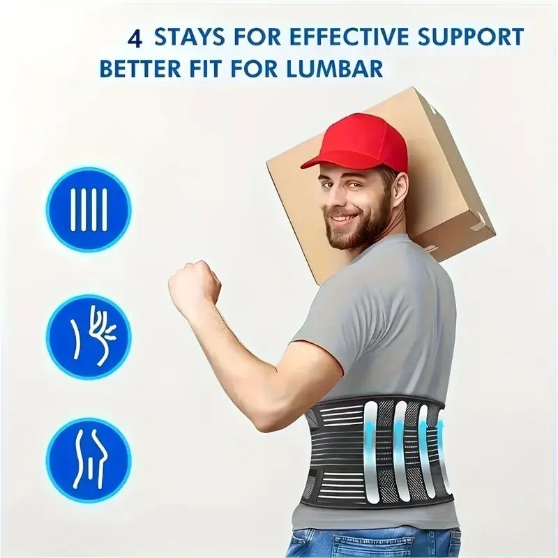 Adjustable Lower Back Brace Lumbar Support Waist Belt For Men Women Pain Relief