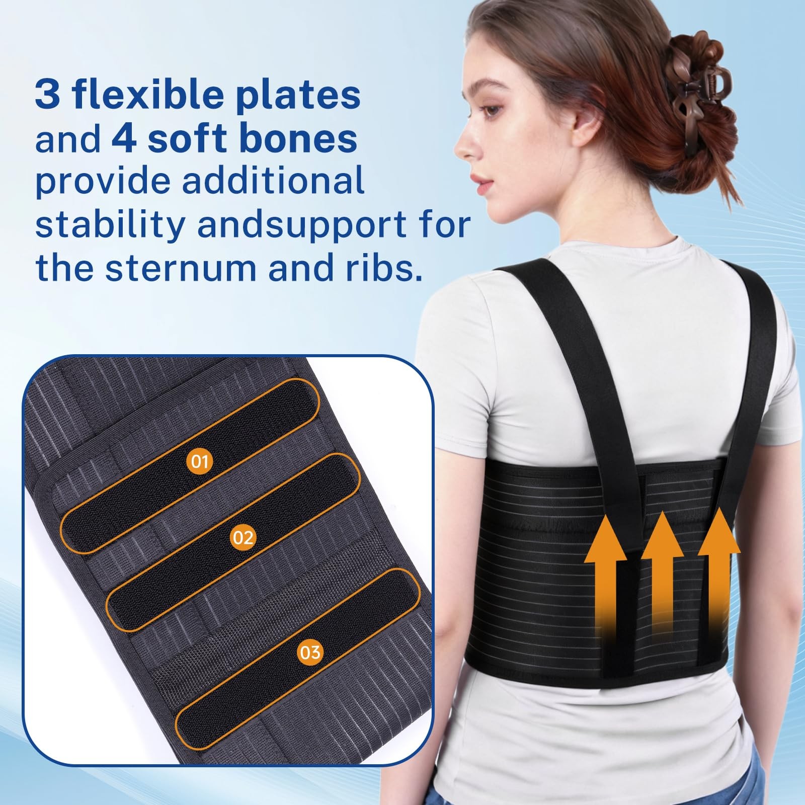 Rib Injury Chest Binder Brace for Cracked Ribs – Rib Support Brace for Women …
