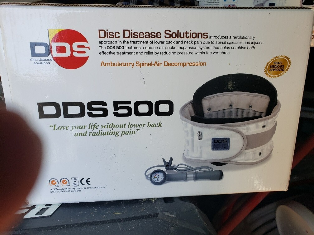 DDS500 Size MED Orthotic Air-Filled Back Brace w/ Rigid Support