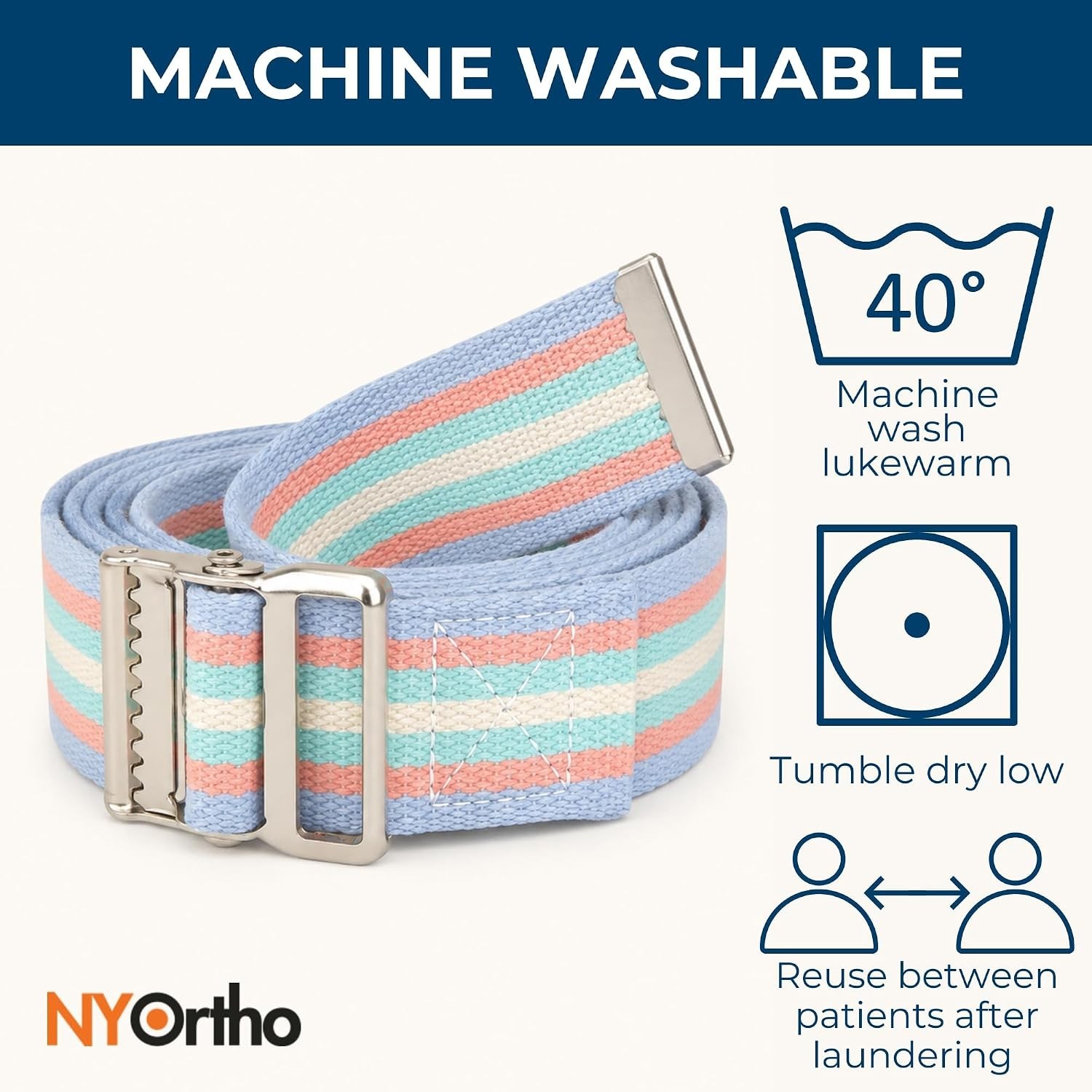 Metal Buckle Gait Belt – Adjustable Machine Washable Strong and Durable Mater…