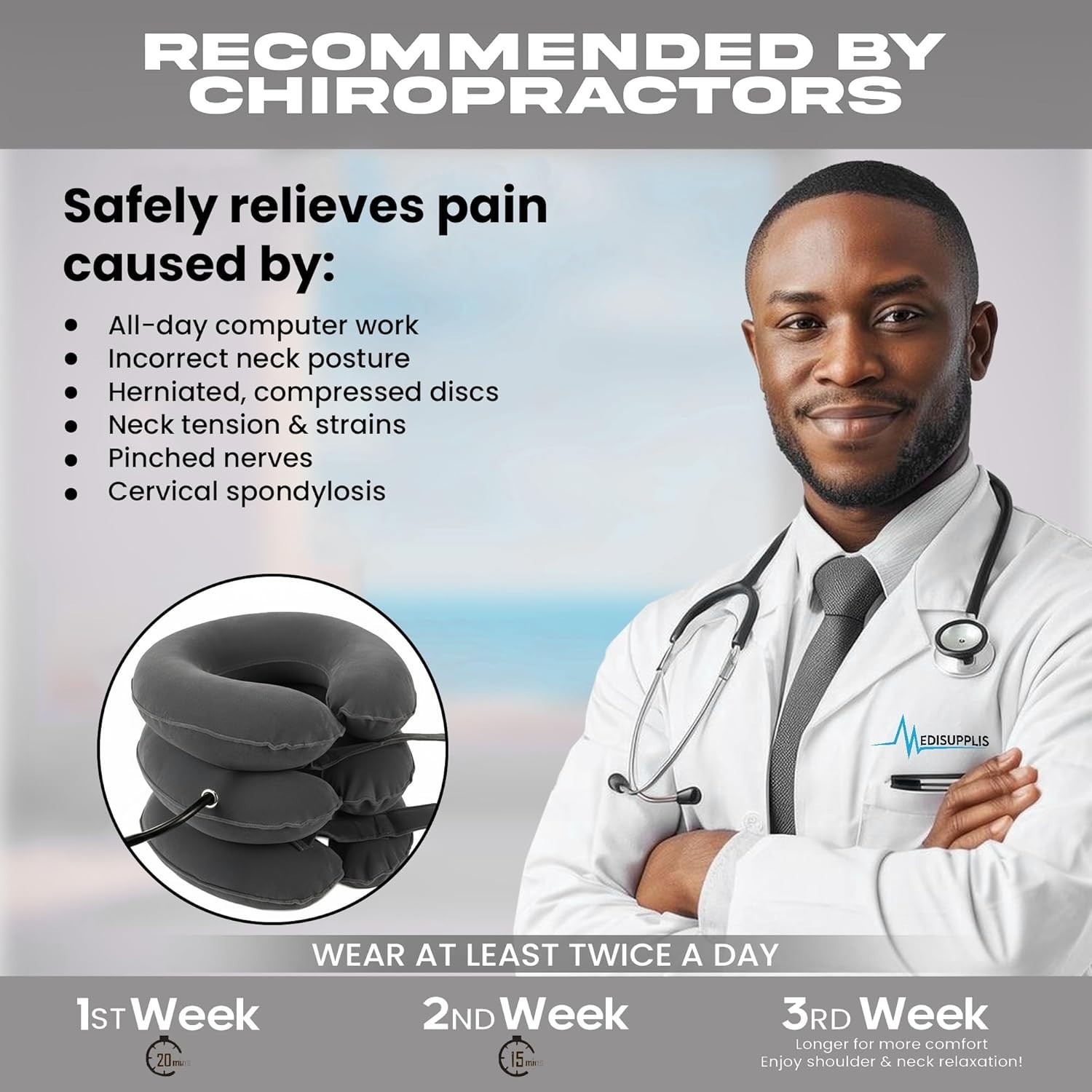 Neck Decompression Pillow – Adjustable for Optimal Comfort & Support