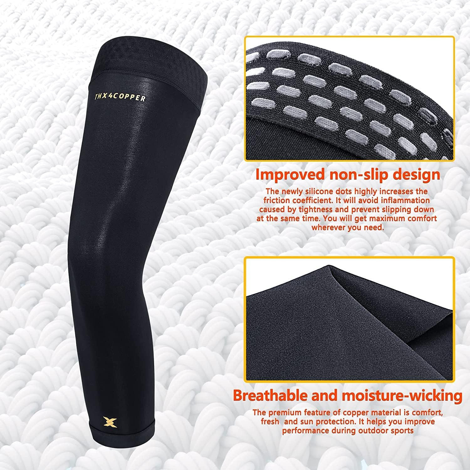 Compression Full Leg Sleeves(Pair)