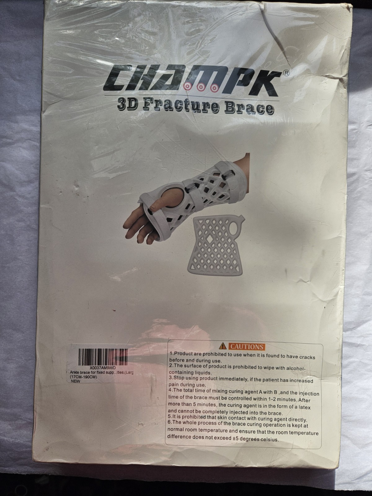 New Sealed CHAMPK 3D Fracture Brace For Fixed Support Large (170Cm-190CM)