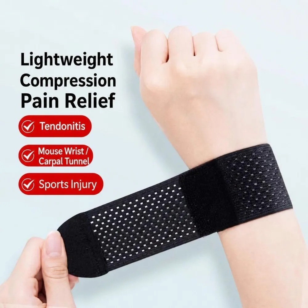 2PCS Ultra-Thin Wrist Support Strap – Adjustable Compression Brace Pain Relief