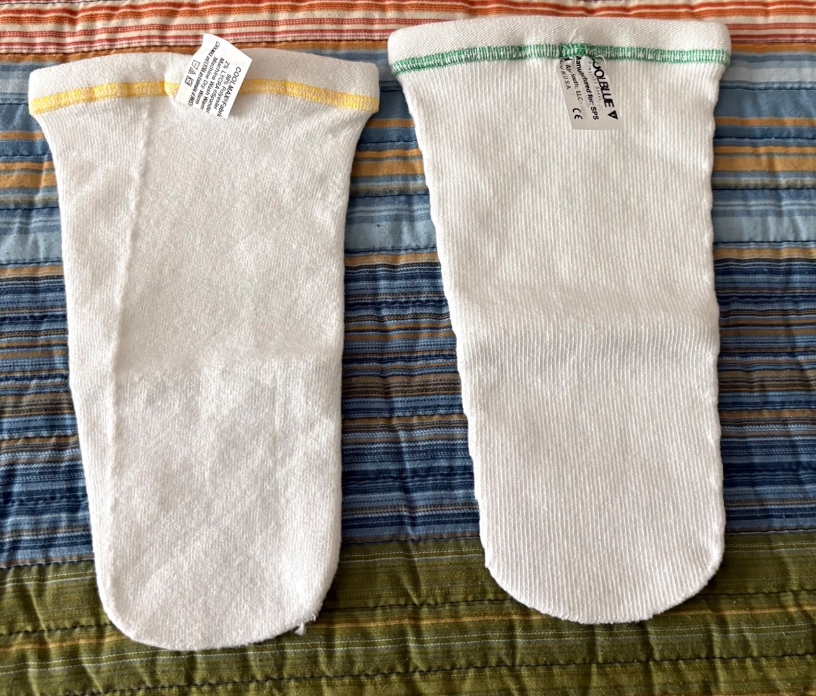 1-Ply & 3-Ply CoolBlue Prosthetic Socks By Alps South Length 10-14″ Size 1,2
