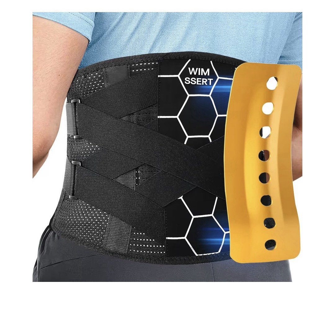 WIMSSERT Lumbar Back Support Brace, X-Support System, Breathable Mesh