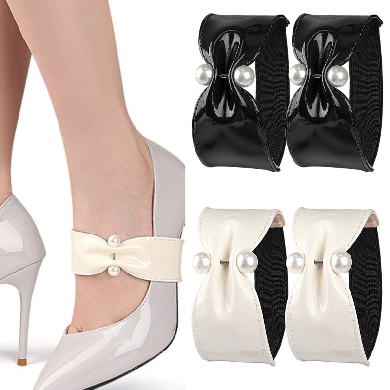 Pearls Ankle Bands For Sandals And Pumps Nonslip Heel Grip High Heels Straps