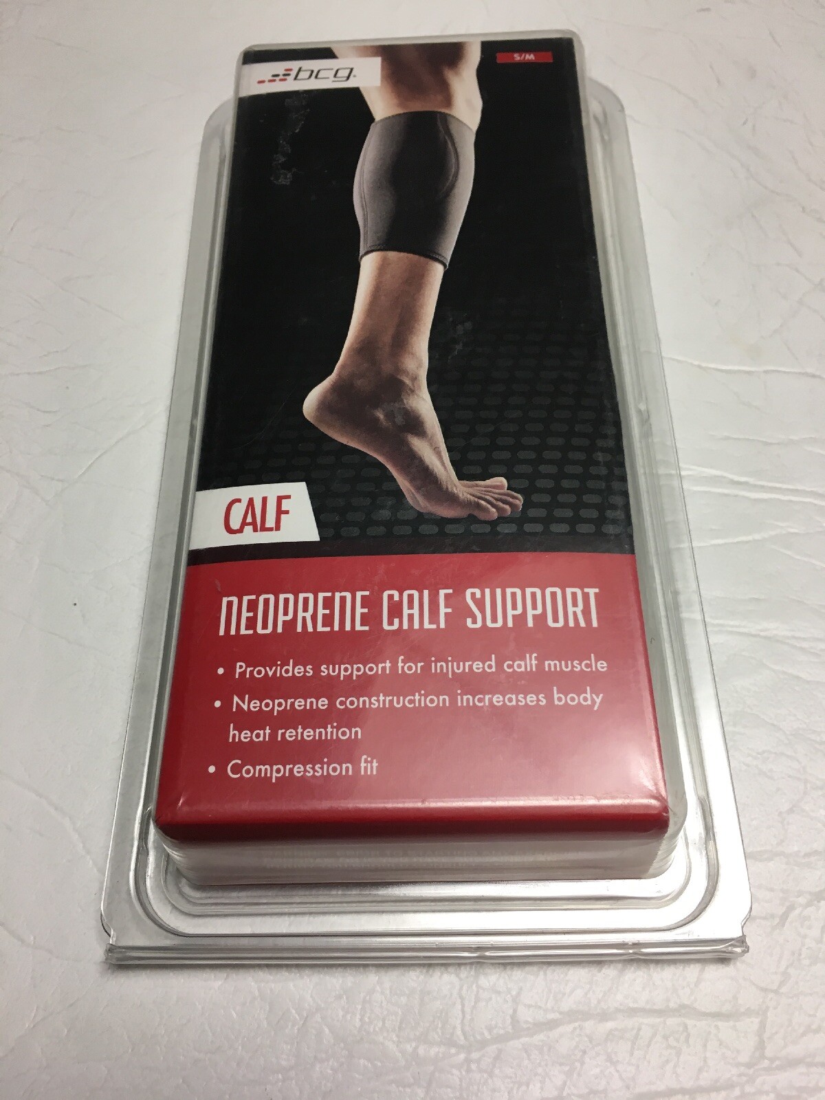 B CG-Neoprene Calf Support Size S / M Color Black Compression Support Fit-NEW