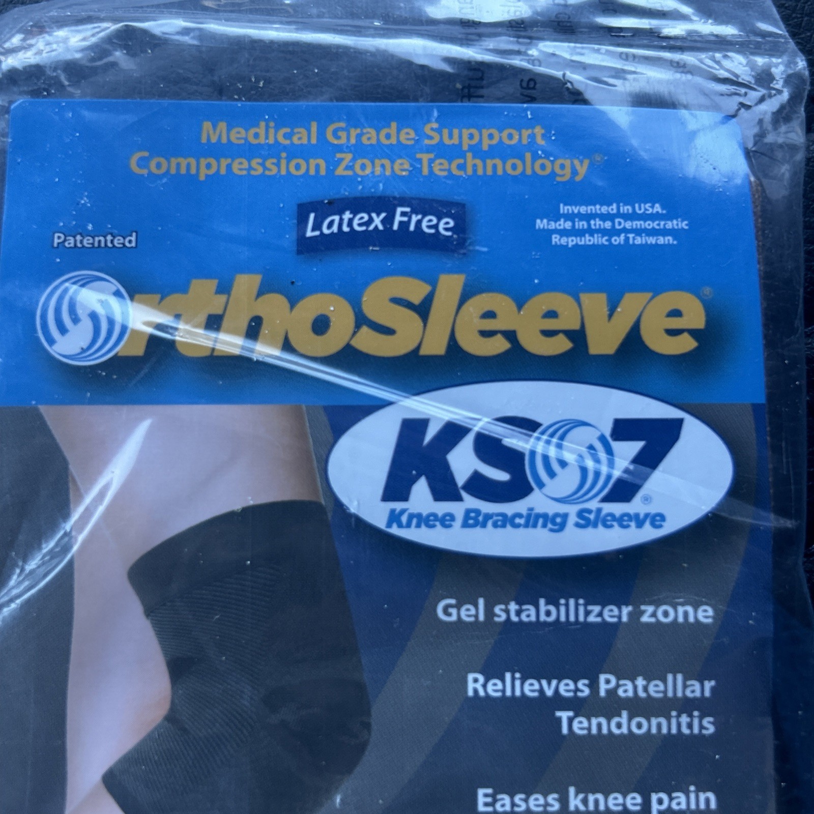 OrthoSleeve Size XL (19″-21″) Single Knee Brace Ks7 Beige Gel Stabilizer Zone