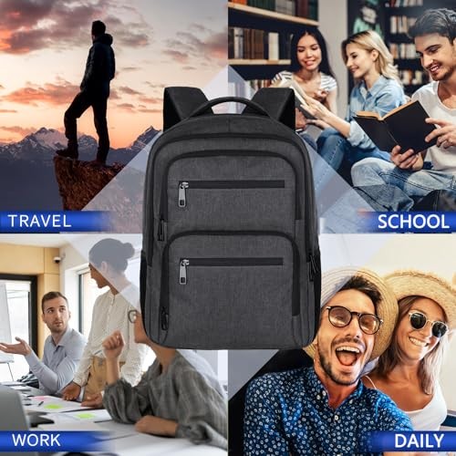 Skaypibs Backpck for Men Women School Backpack for Boys 15.6 Inch A2-black