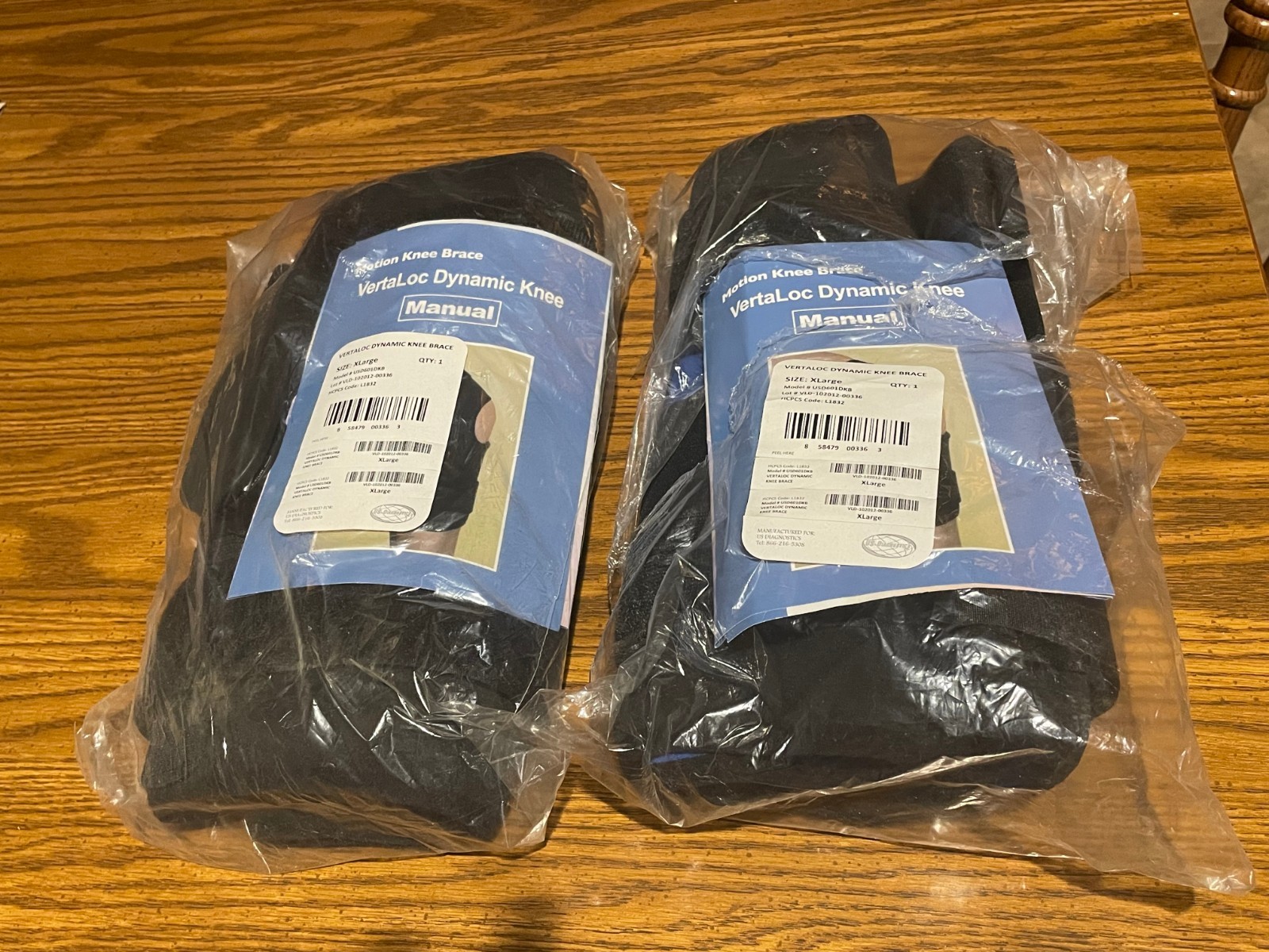VertaLoc Dynamic Knee Brace, Motion Brace, Set of Two