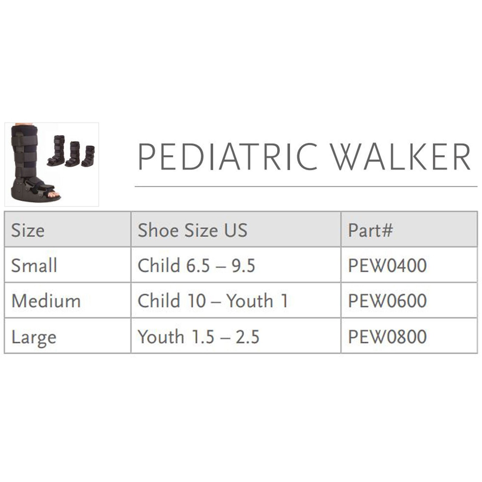 Ossur Black Walker Boot Large Hook and Loop Strap for Either Foot