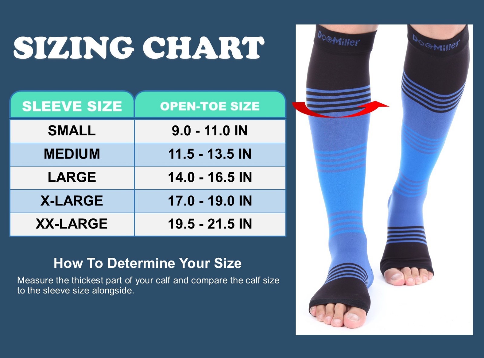 DOC MILLER OPEN TOE SOCKS COMPRESSION STOCKINGS 20-30MMHG RELIEVE VARICOSE PAIN