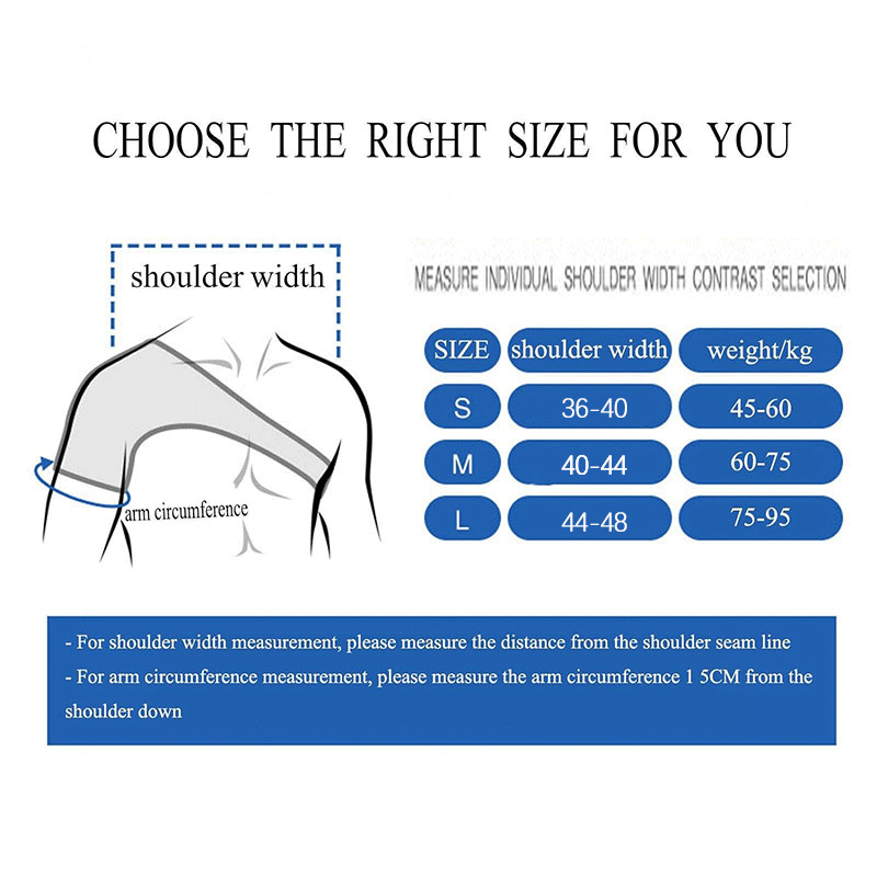 Double Shoulder Brace Torn Rotator Cuff Pain Relief Support Sleeve Adjustable