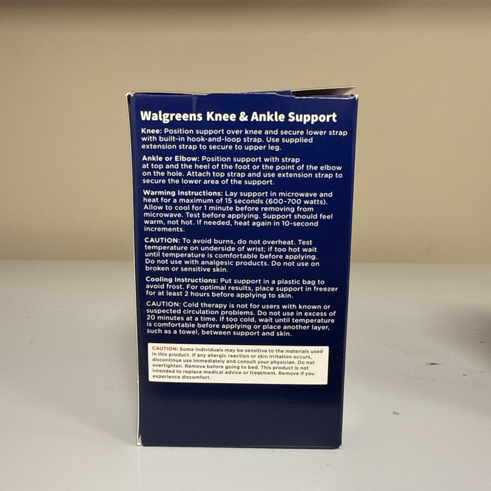 NEW! Walgreens Adjustable Knee & Ankle Support One Size Fits All Left or Right