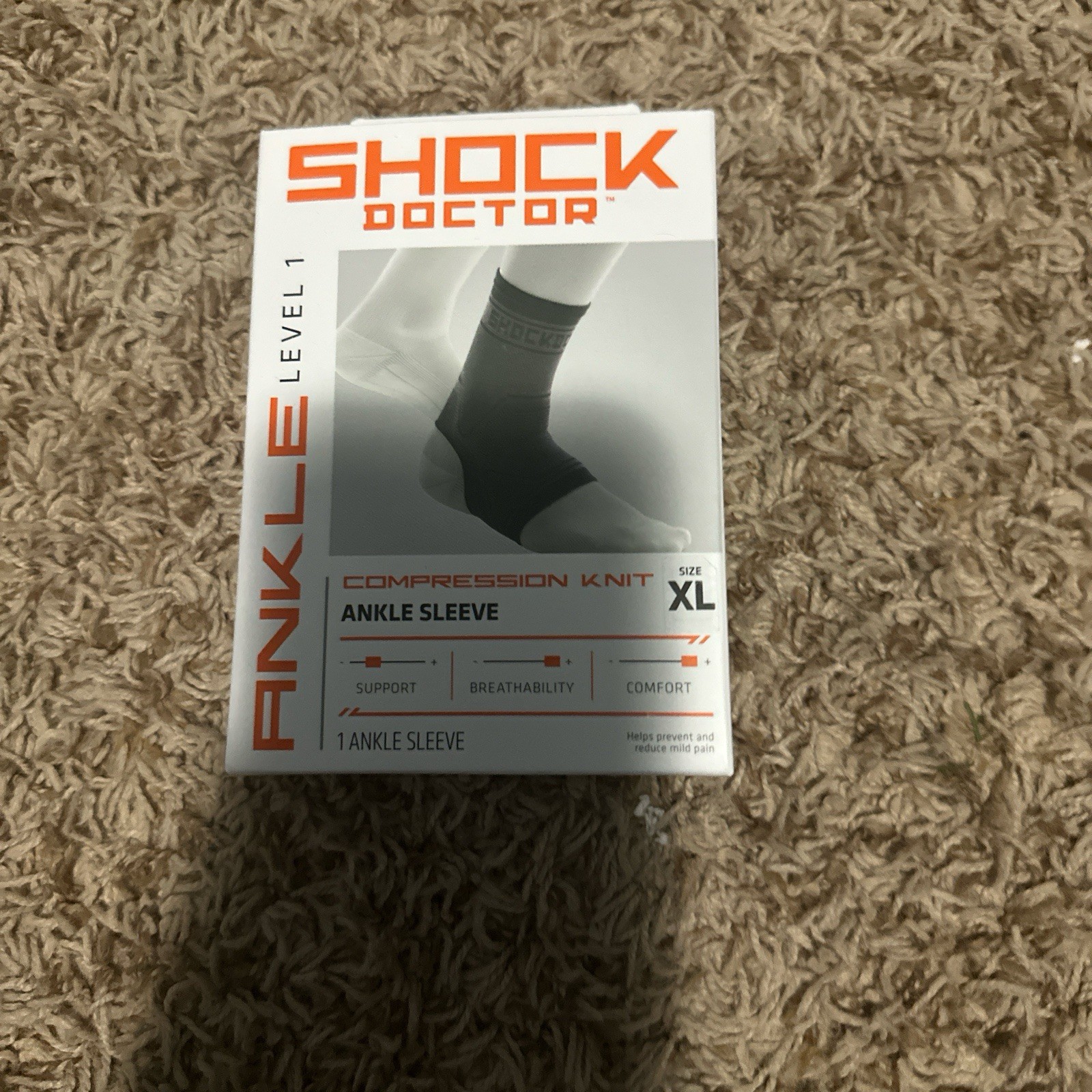 Shock Doctor Level 1 XL Knit Ankle Sleeve