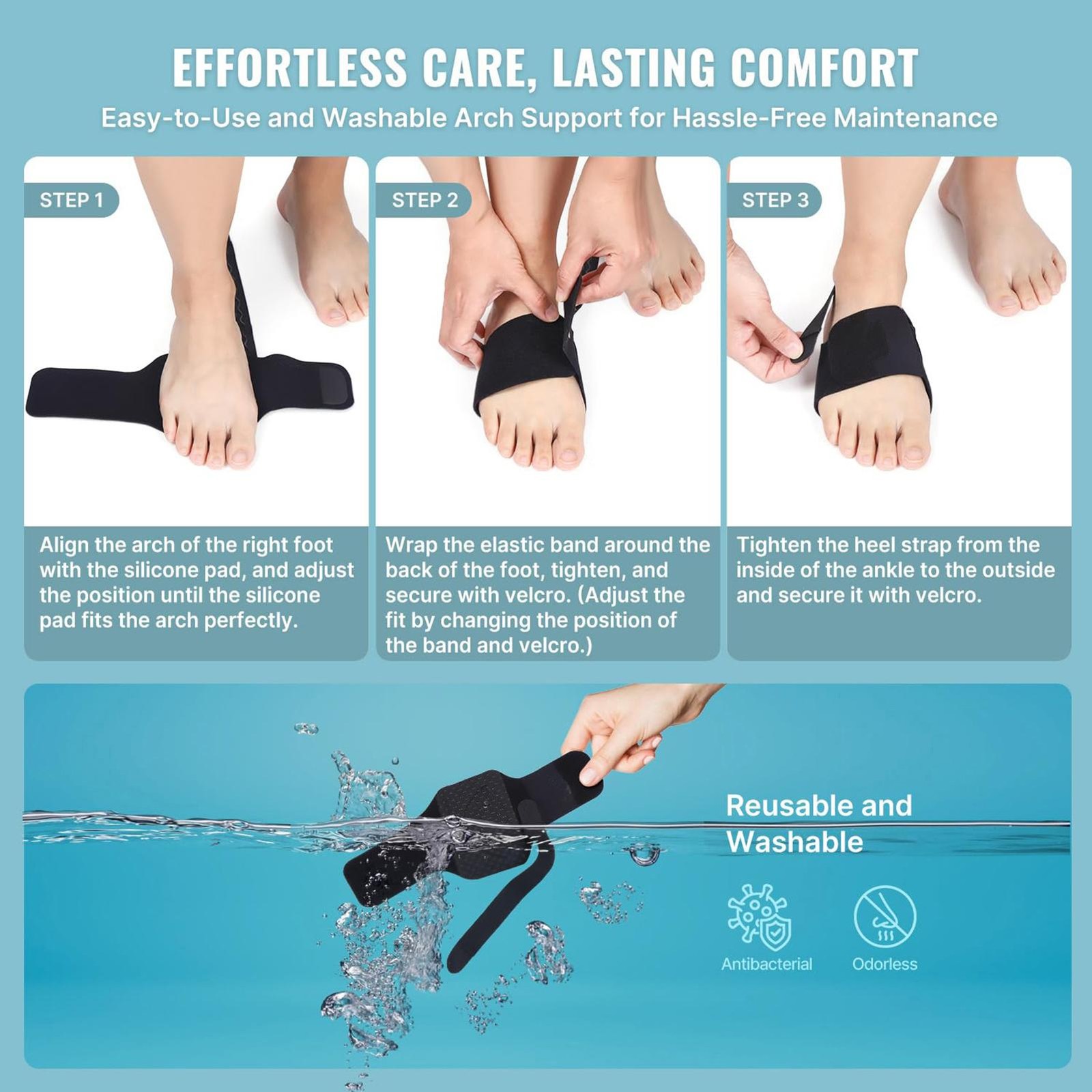 1 Pair Arch Support Inserts Footwear Arch Cushions Flat Feet Relief Support NEW