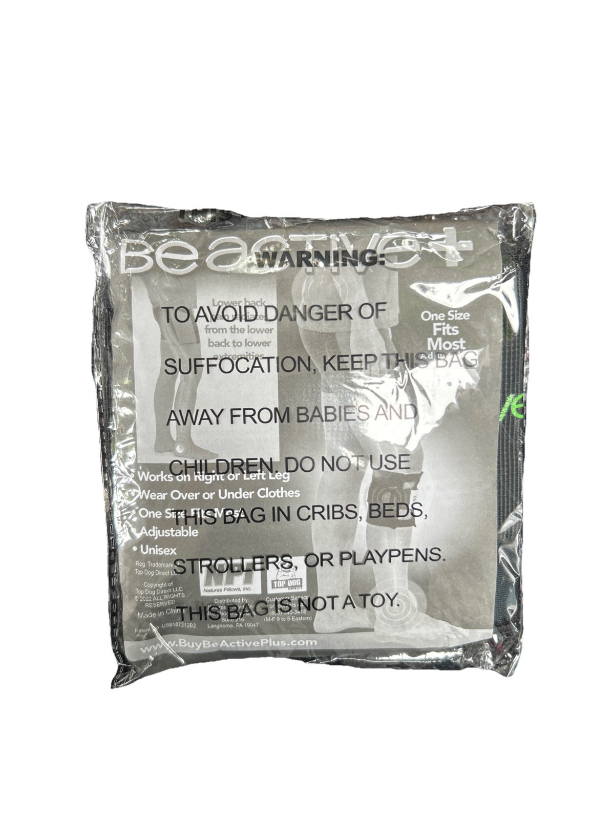 BeActive + Acupressure Calf Wrap for Back Pain Relief, Unisex, One Size New