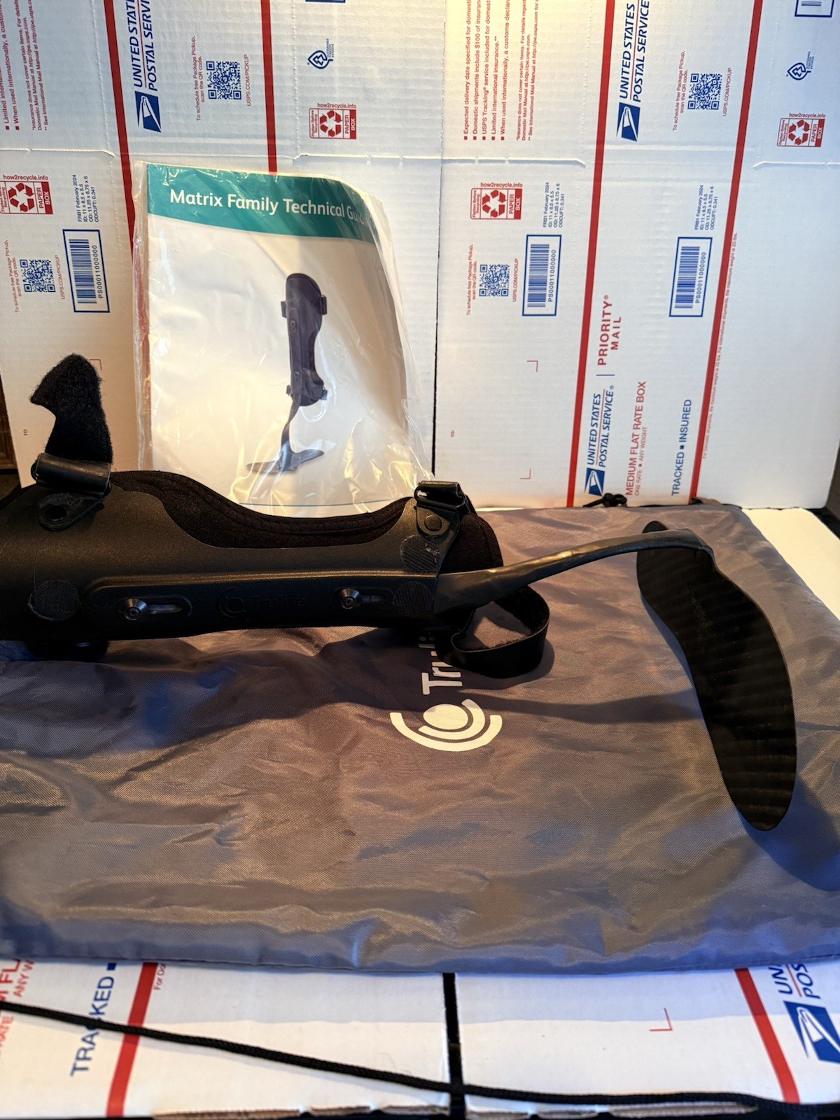 Trulife Matrix Max 2 AFO – Medium Left – Carbon Fiber, Trimmable Footplate-