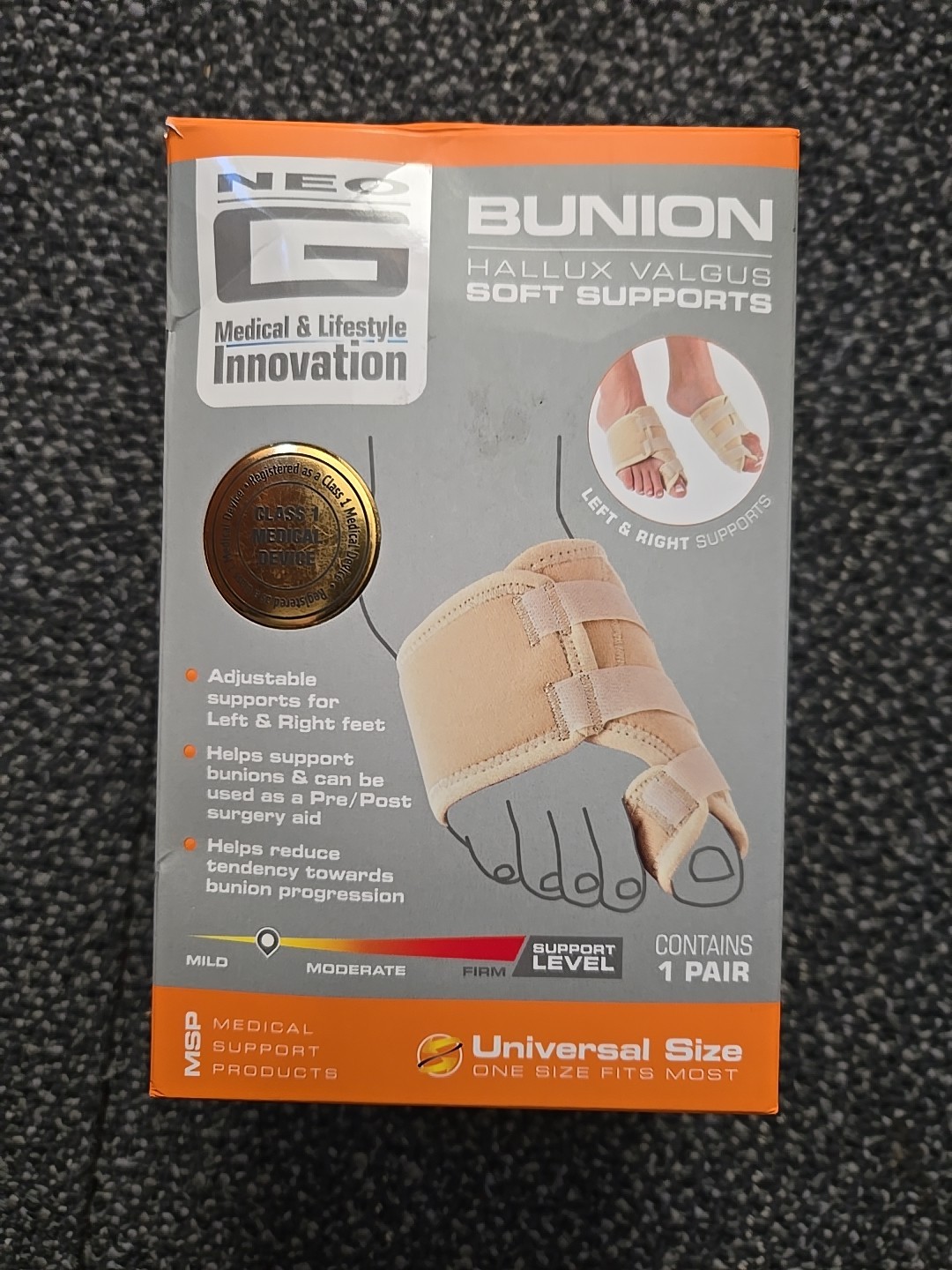 NEO 1 EA G Bunion Correction System, Hallux Valgus Soft Support, ONE PAIR