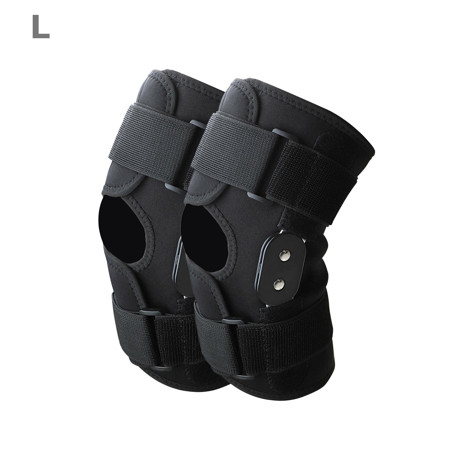 Knee Brace Hinged Compression Sleeve Joint Support Patella Stabilizer Wrap L-XXL